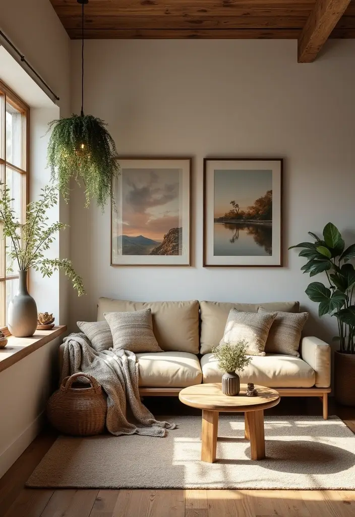 27 Chalet Living Room Ideas That Feel Cozy and Mountain Inspired - 24. Incorporate Local Artwork