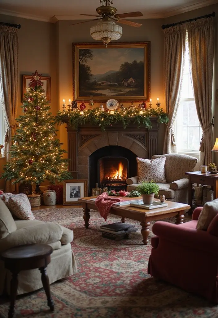 27 Christmas Decorated Living Room Ideas That Feel Magical - 20. Family-Focused Decor