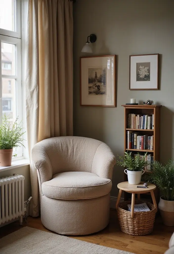 27 Feminine Living Room Decor Ideas That Feel Soft and Modern - 18. Cozy Focal Points