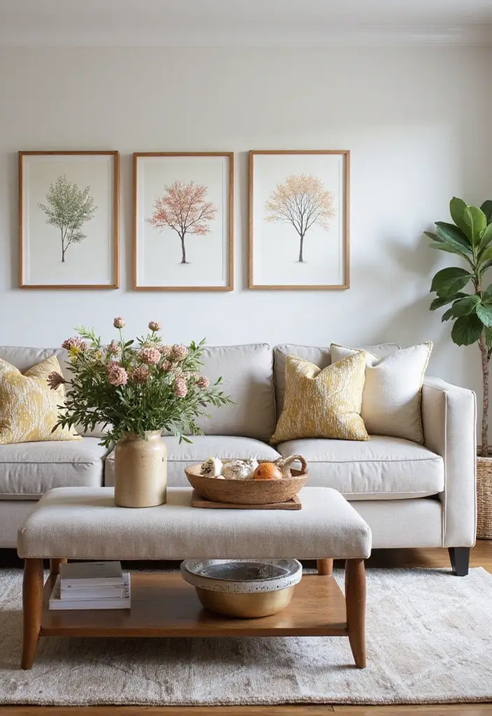 27 Feminine Living Room Decor Ideas That Feel Soft and Modern - 27. Seasonal Decor Changes