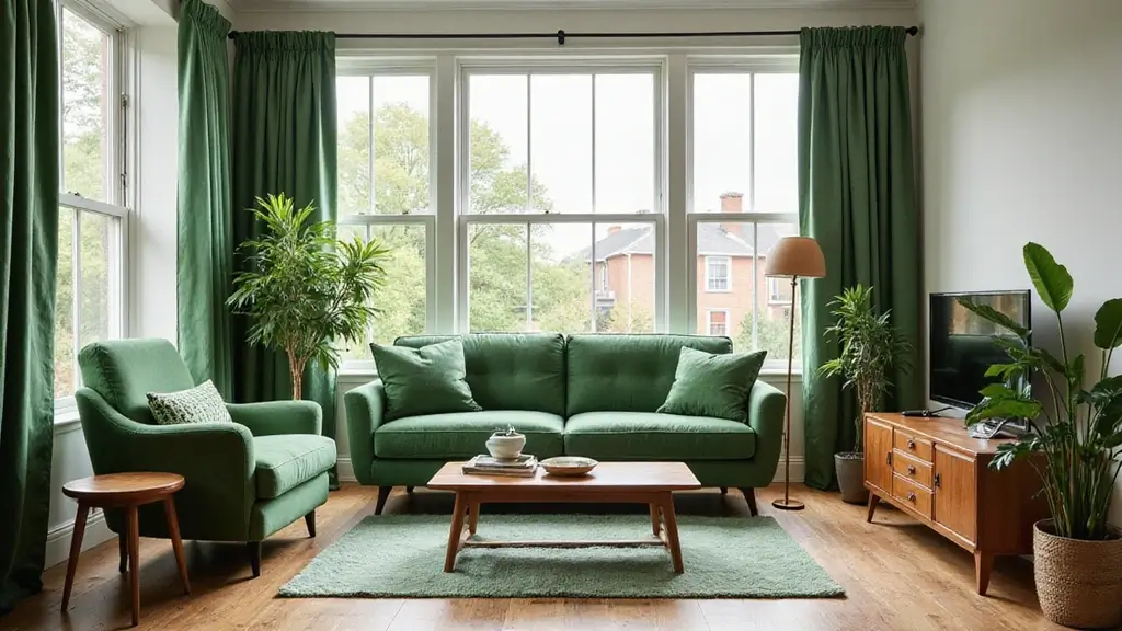 27 Green Mid Century Modern Living Room Ideas That Feel Retro and Fresh