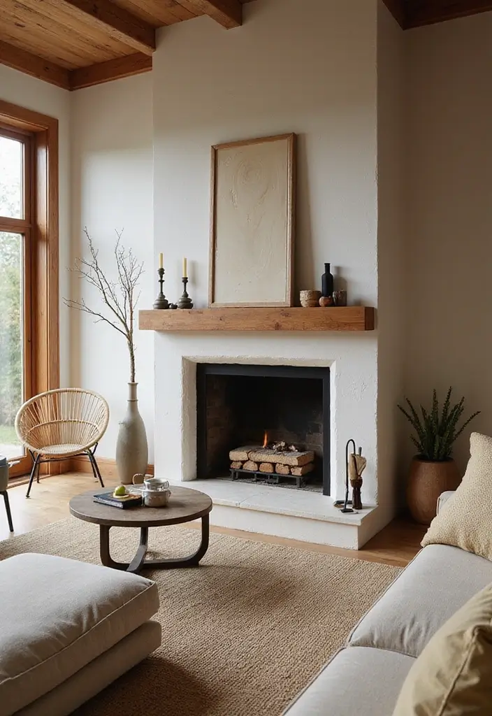 27 Living Room Essentials Ideas That Every Home Needs - 26. Cozy Fireplace Accessories