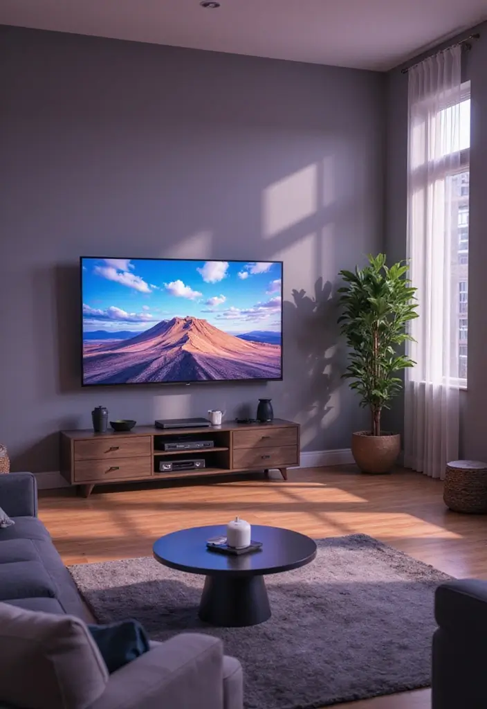 27 Living Room Idea Bloxburg Designs That Feel Cozy and Creative - 19. Tech-Friendly Space