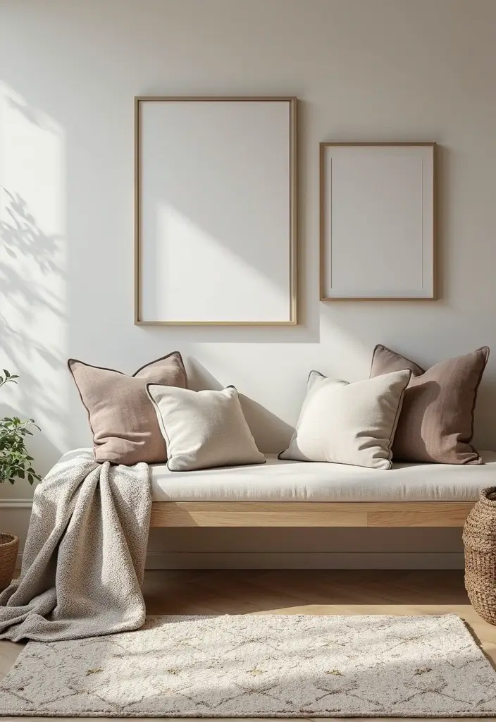 27 Living Room With Bench Ideas That Add Seating and Style - 6. Scandinavian-Style Bench