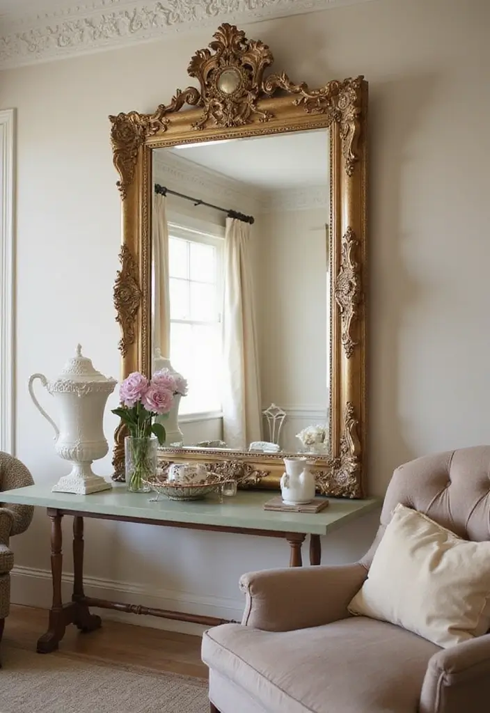 27 Mirrors Living Room Ideas That Reflect Style and Light - 1. The Grand Wall Mirror