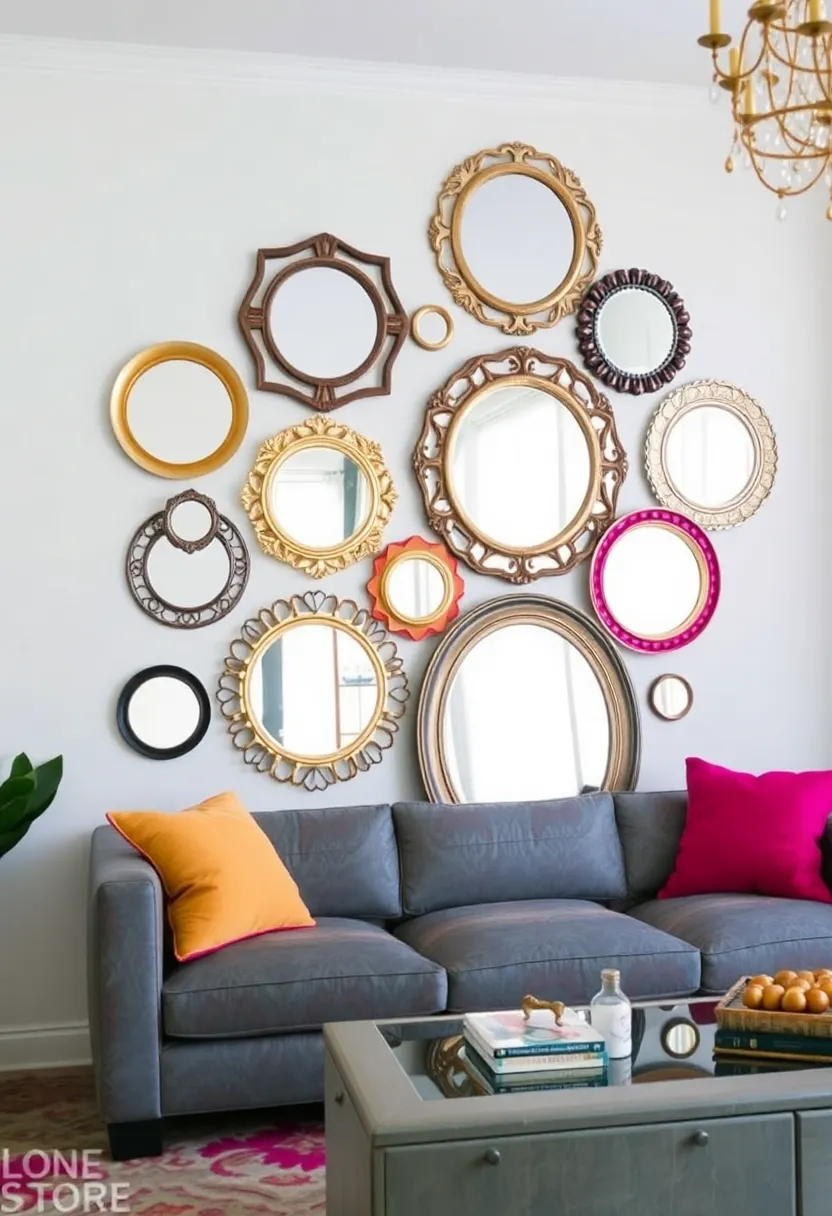 27 Mirrors Living Room Ideas That Reflect Style and Light - 22. Artistic Mirror Installations