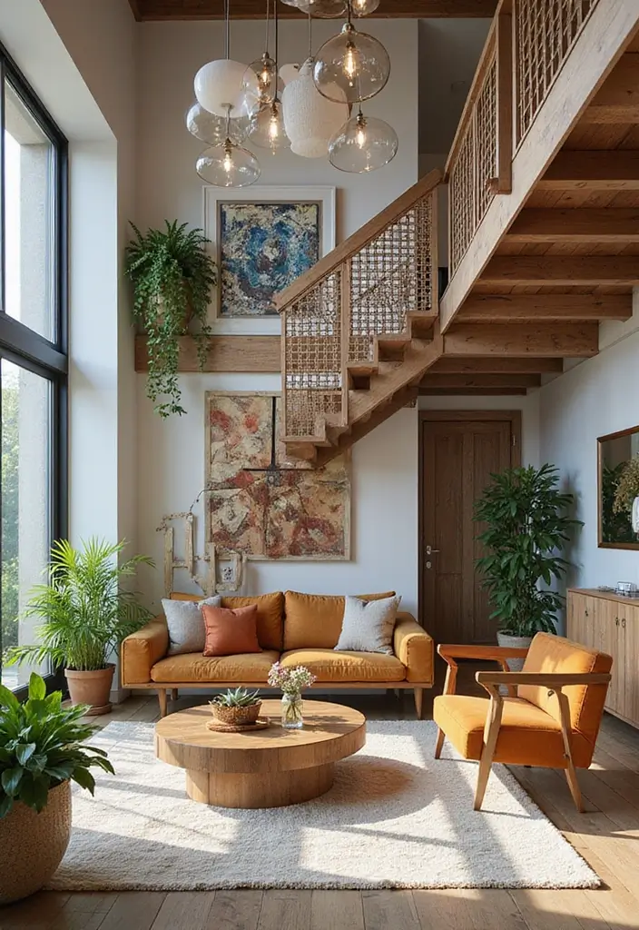 27 Open Stairs in Living Room Ideas That Look Modern and Spacious - 8. Lattice-Style Stairs