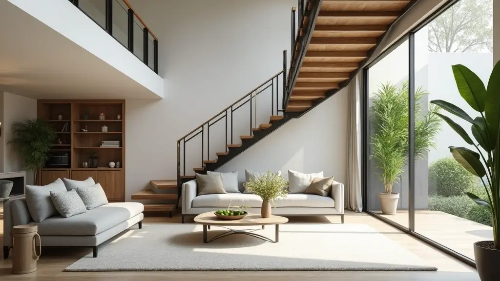 27 Open Stairs in Living Room Ideas That Look Modern and Spacious