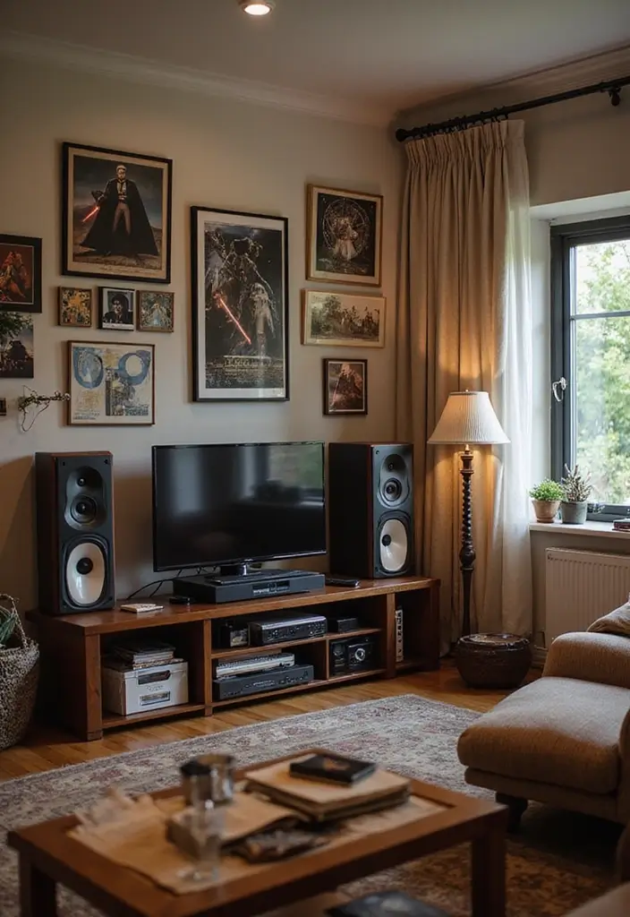 27 Star Wars Living Room Ideas That Feel Futuristic and Fun - 26. Star Wars Soundtrack Corner