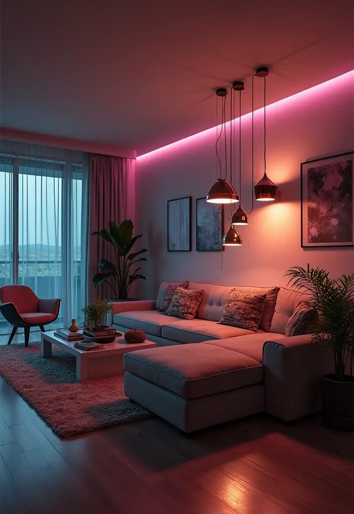 27 Star Wars Living Room Ideas That Feel Futuristic and Fun - 8. Futuristic Lighting Fixtures