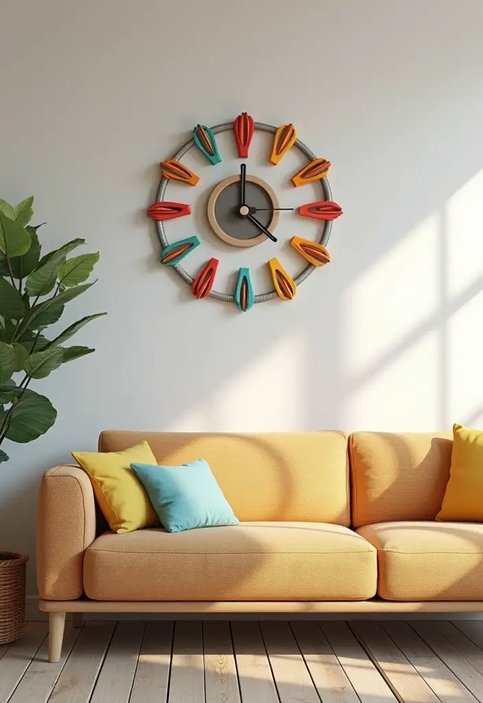 27 Toca Boca Living Room Ideas Modern Mansion That Feel Fun and Creative - 20. Quirky Clocks