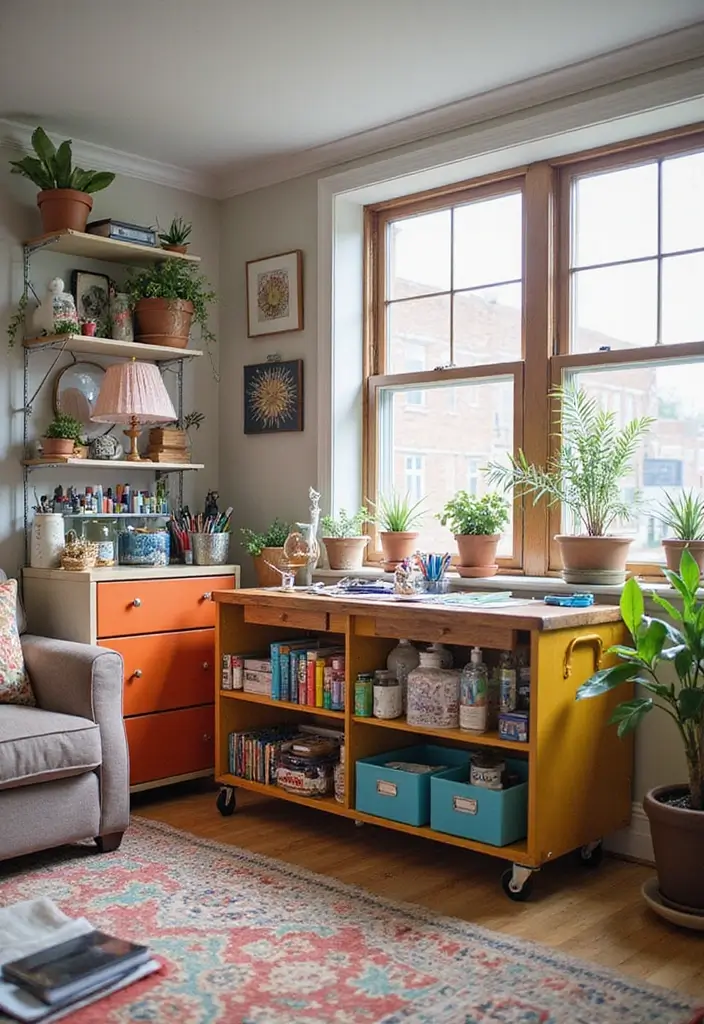 27 Toca Boca Living Room Ideas Modern Mansion That Feel Fun and Creative - 26. Art Supply Station