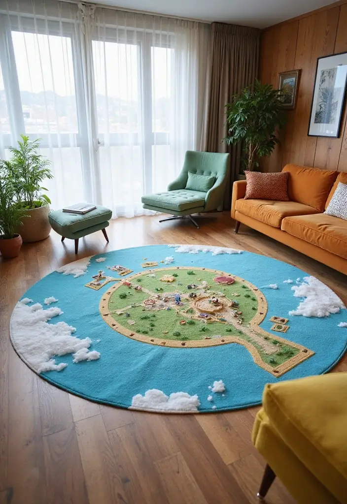 27 Toca Boca Living Room Ideas Modern Mansion That Feel Fun and Creative - 3. Interactive Rugs