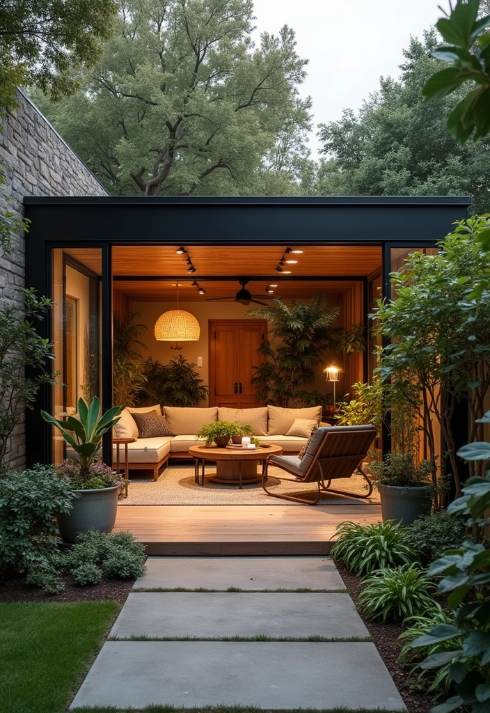 27 Tropical Living Room Ideas That Feel Bright and Relaxed - 20. Enclosed Patios