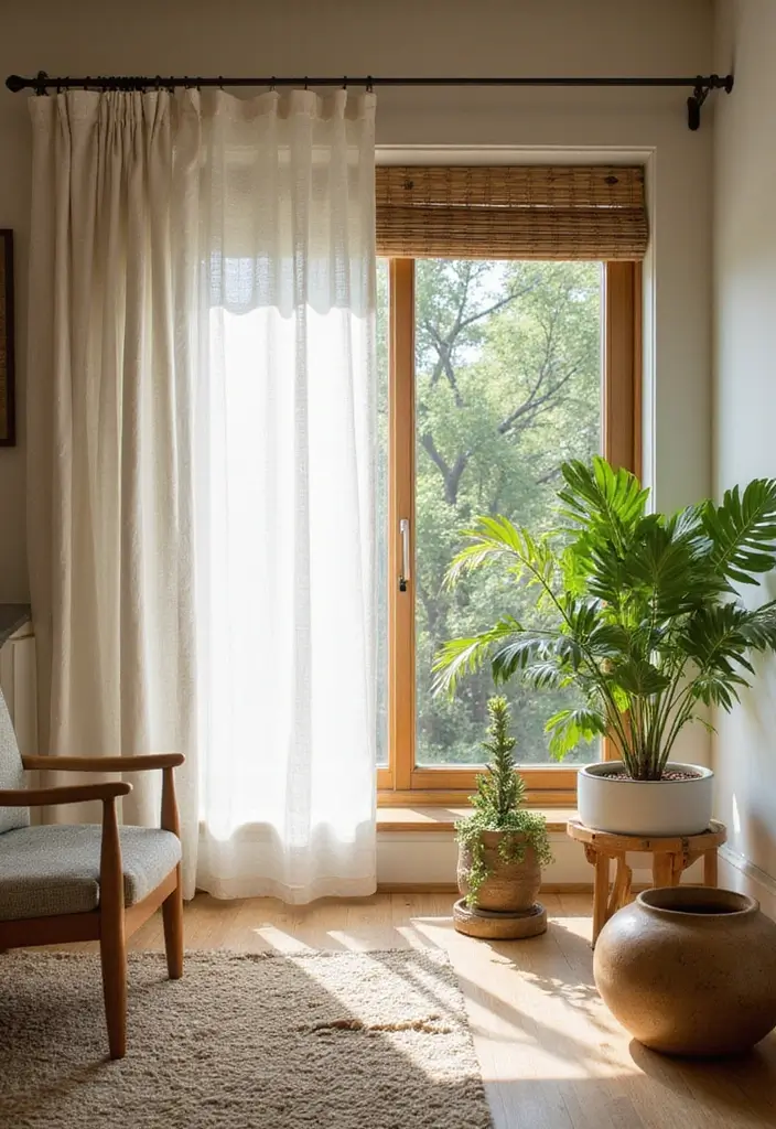 27 Tropical Living Room Ideas That Feel Bright and Relaxed - 4. Breezy Window Treatments