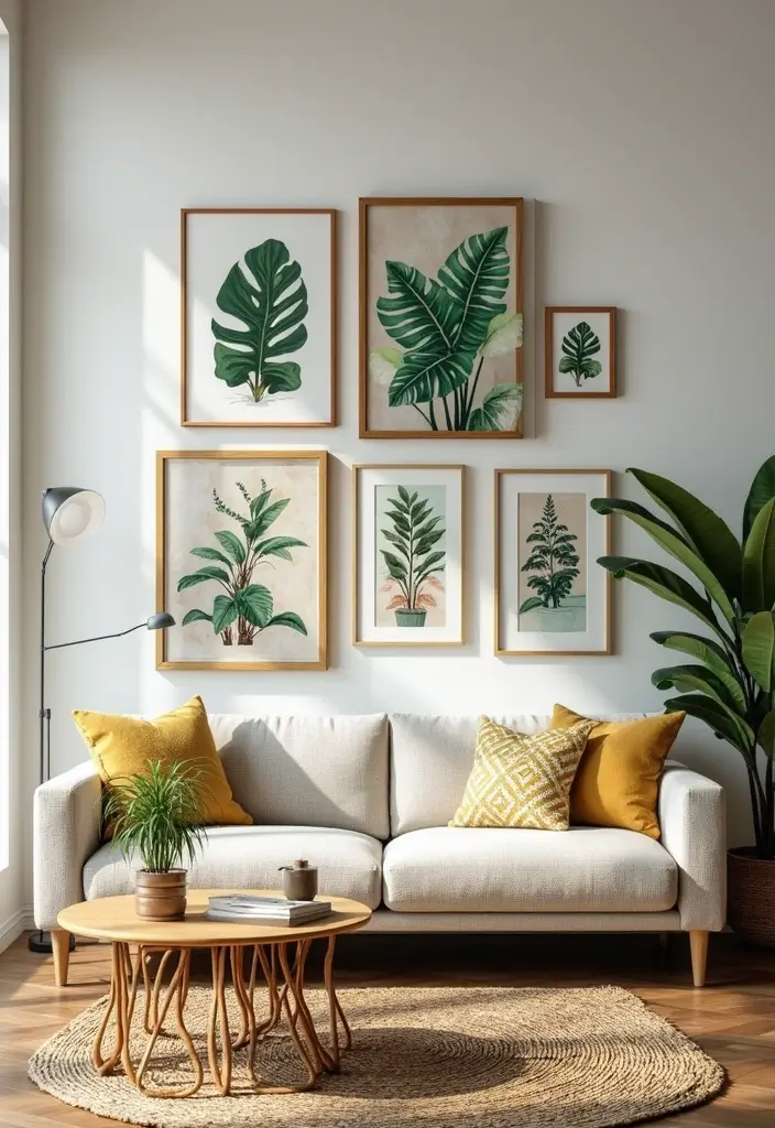 27 Tropical Living Room Ideas That Feel Bright and Relaxed - 7. Tropical-Inspired Art