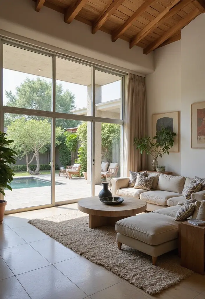 27 Villa Living Room Ideas That Feel Elegant and Expansive - 11. Indoor-Outdoor Flow