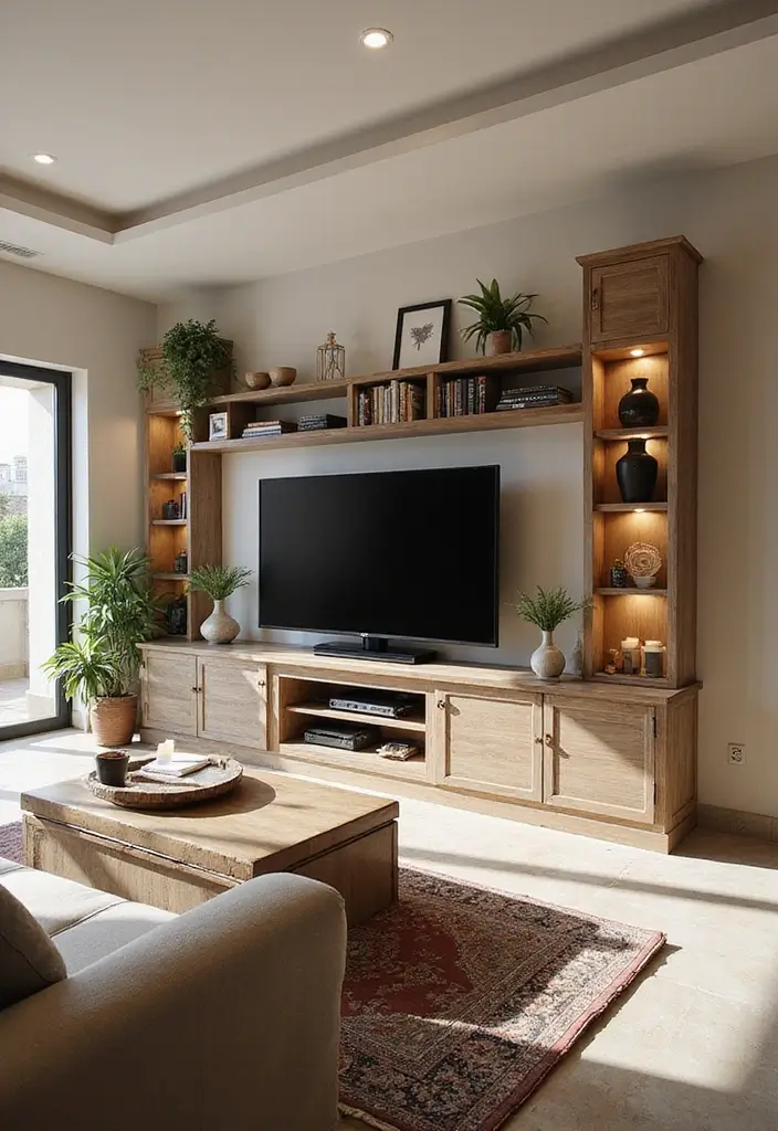 27 Villa Living Room Ideas That Feel Elegant and Expansive - 20. Stylish Entertainment Centers