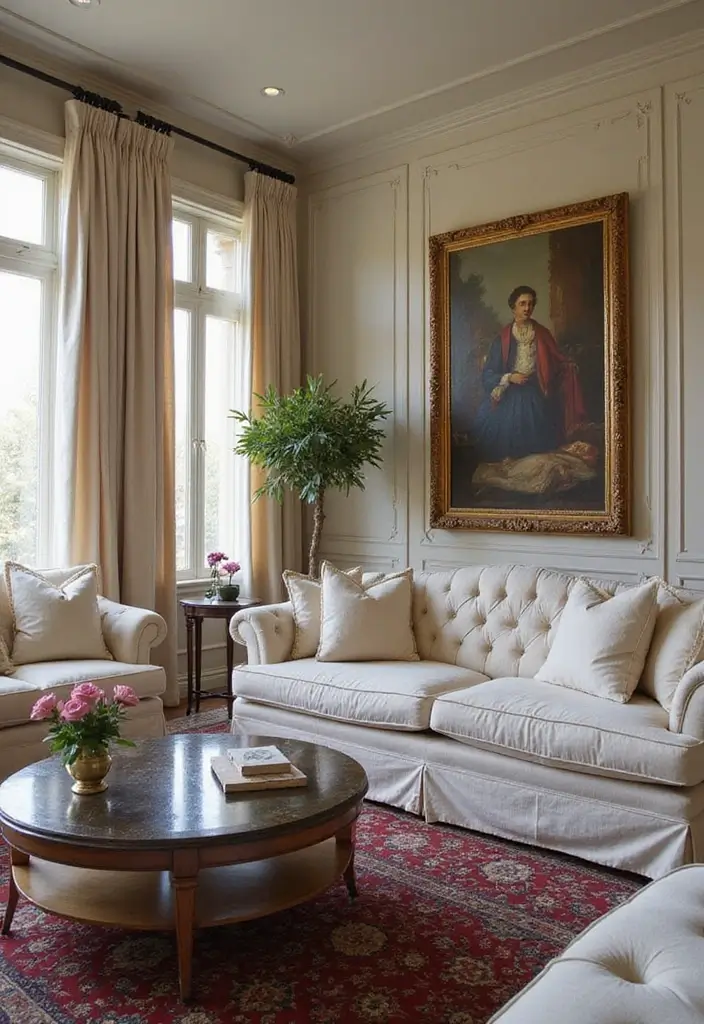 27 Villa Living Room Ideas That Feel Elegant and Expansive - 26. Classic Elegance