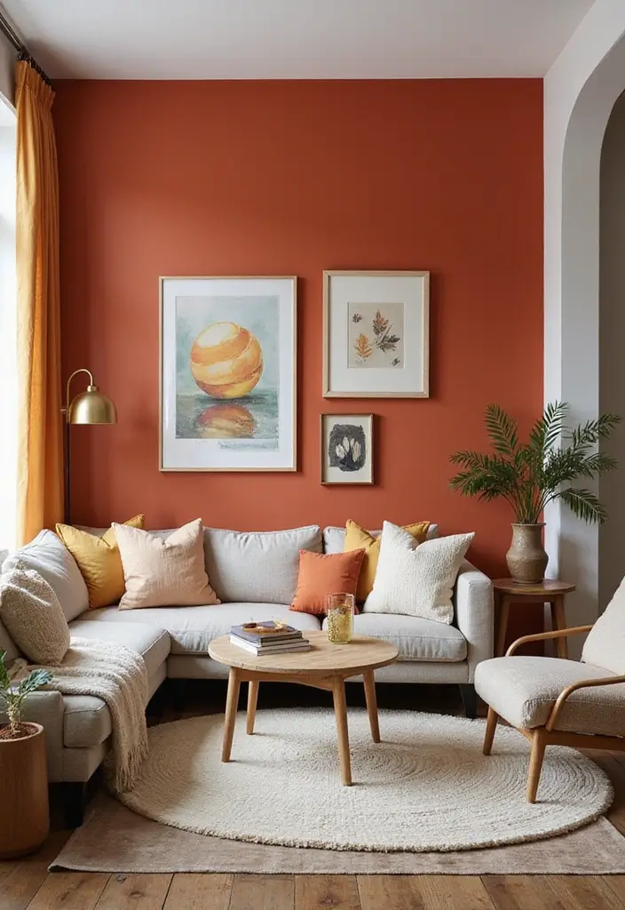 27 Wall Features Ideas Living Room That Add Texture and Depth - 2. Bold Accent Walls