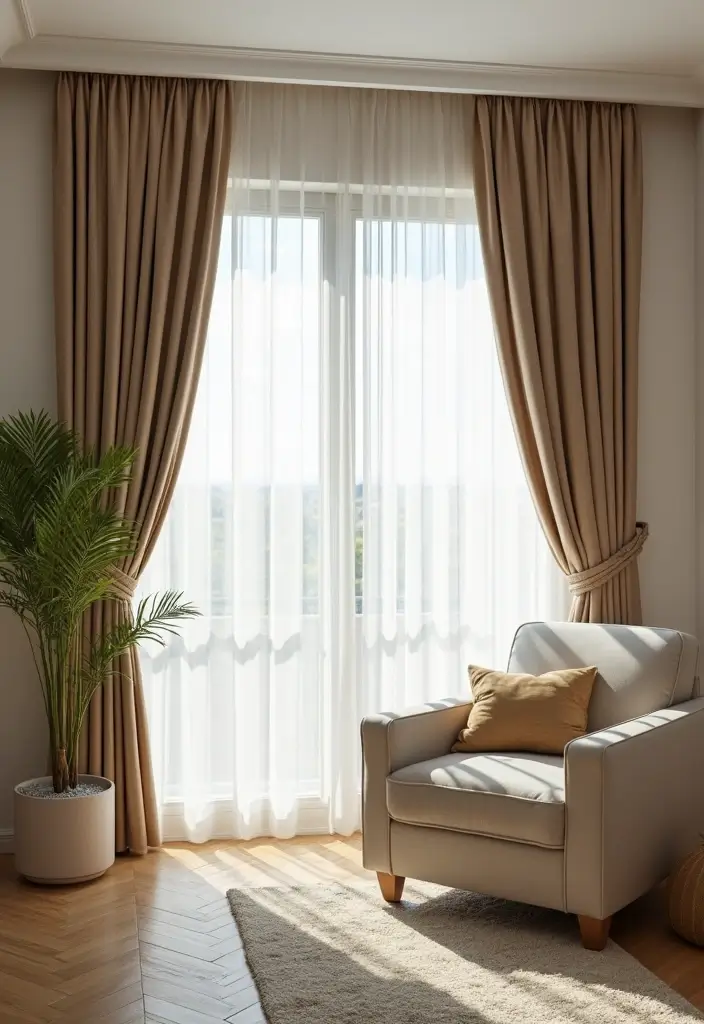 28 Aesthetic Curtains Living Room Ideas That Feel Modern and Chic - 28. Custom Creations