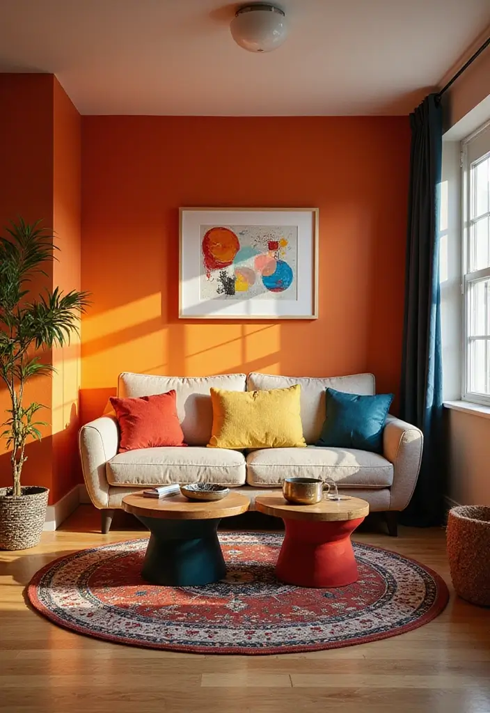 28 Basement Living Room Ideas That Feel Bright and Functional - 1. Bright Color Palettes