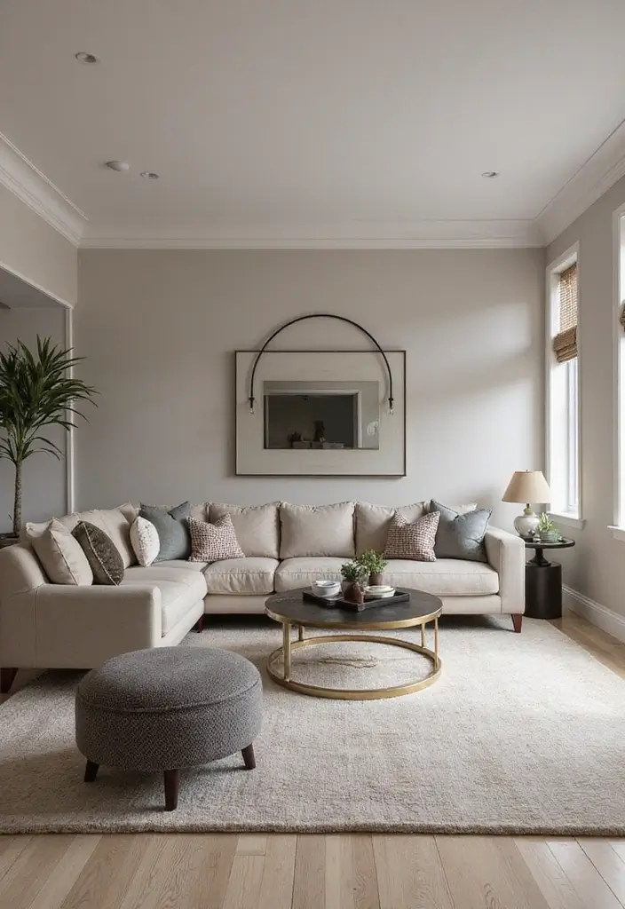 28 Basement Living Room Ideas That Feel Bright and Functional - 10. Understated Elegance