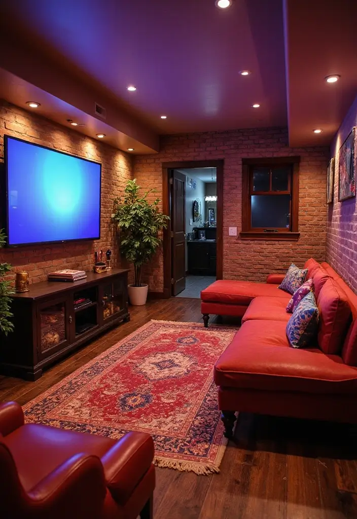 28 Basement Living Room Ideas That Feel Bright and Functional - 11. Games and Entertainment Zones