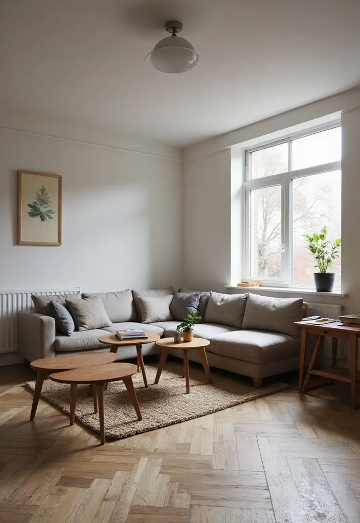 28 Basement Living Room Ideas That Feel Bright and Functional - 2. Multi-Functional Furniture Solutions