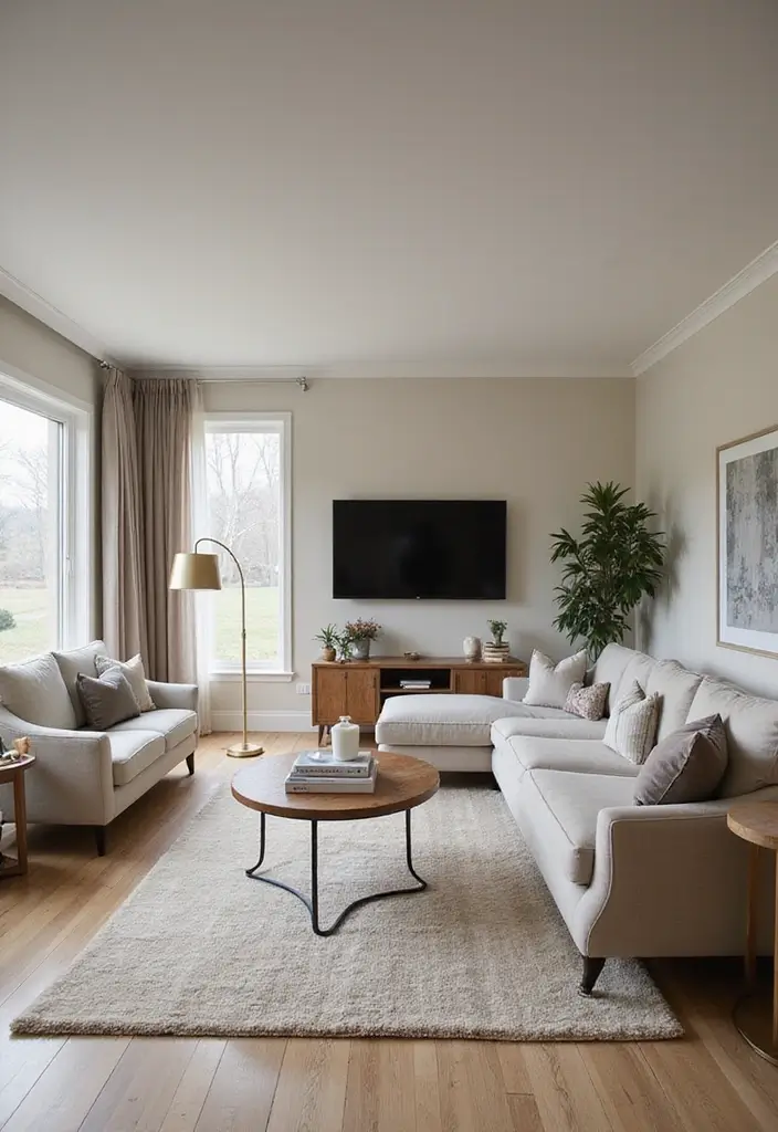 28 Basement Living Room Ideas That Feel Bright and Functional - 5. Open Concept Layout