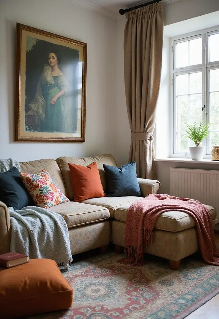 28 Couch Designs for Living Room Ideas That Combine Comfort and Style - 13. Vintage Ottoman Sofa