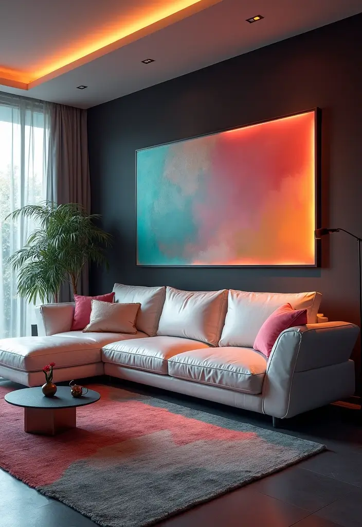 28 Couch Designs for Living Room Ideas That Combine Comfort and Style - 21. Futuristic Leatherette Sofa