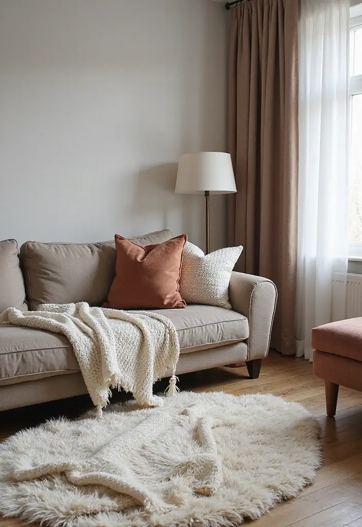 28 Family Living Room Ideas That Feel Warm and Functional - 1. Layered Textures for Comfort