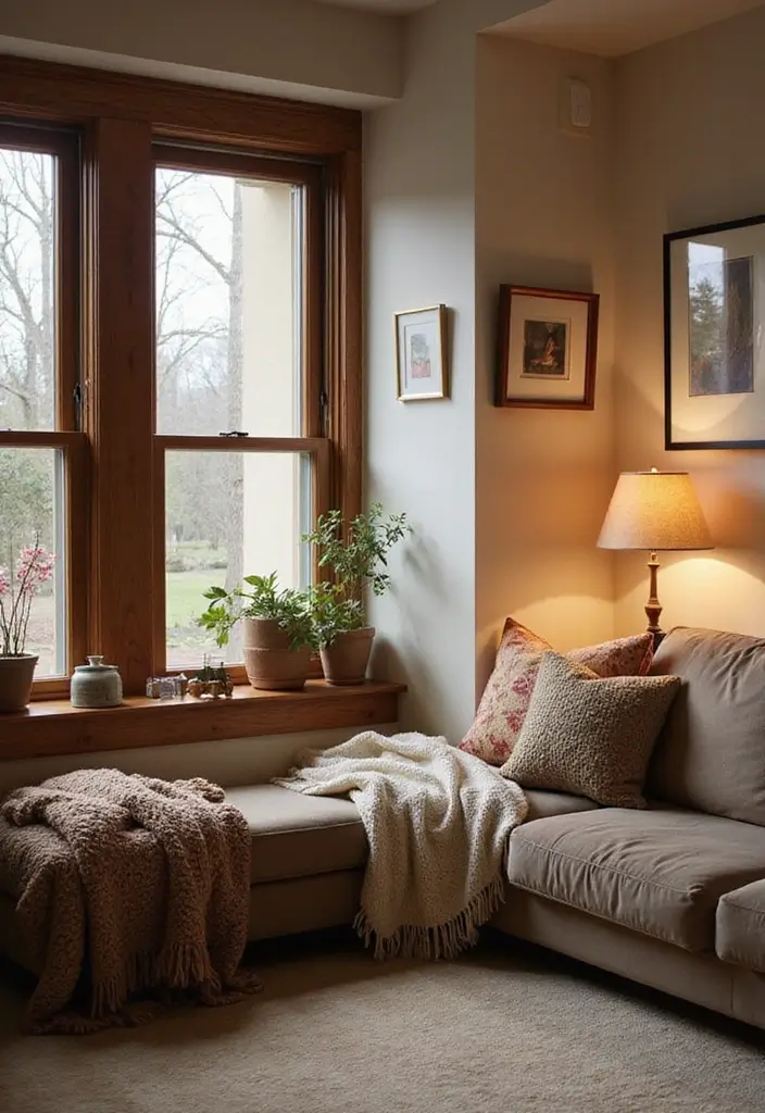 28 Family Living Room Ideas That Feel Warm and Functional - 10. Community Corner Nook