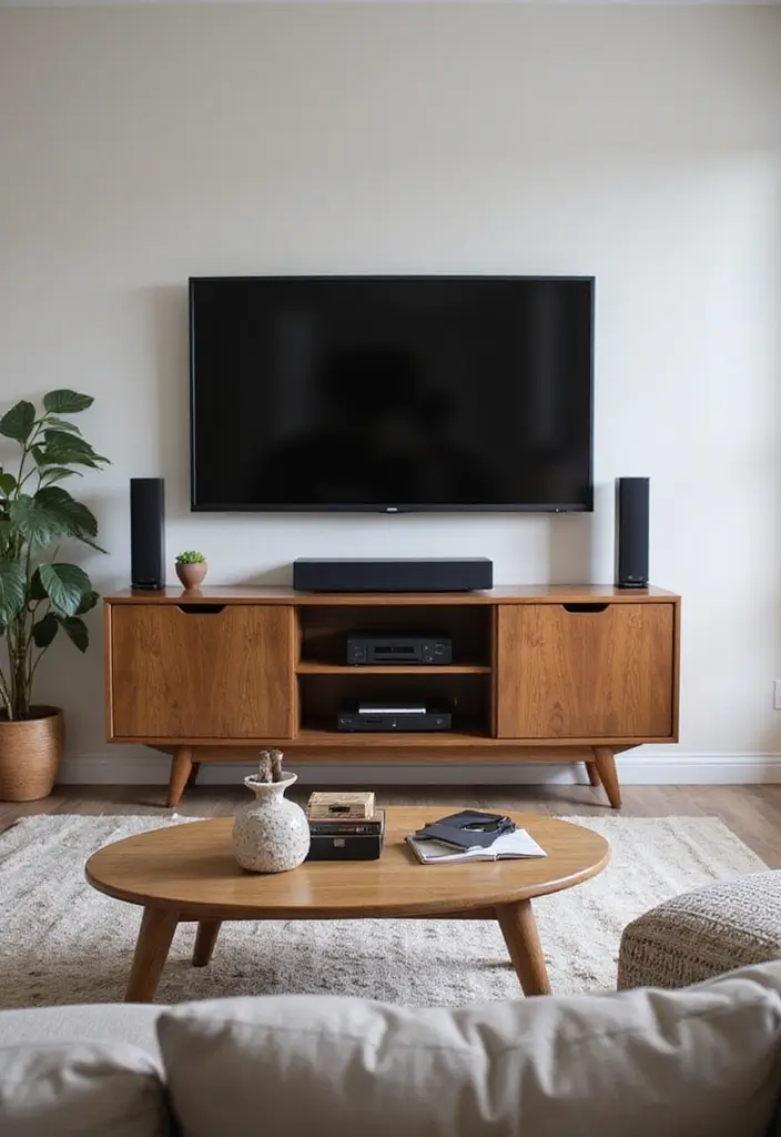 28 Family Living Room Ideas That Feel Warm and Functional - 16. Incorporating Technology Smoothly