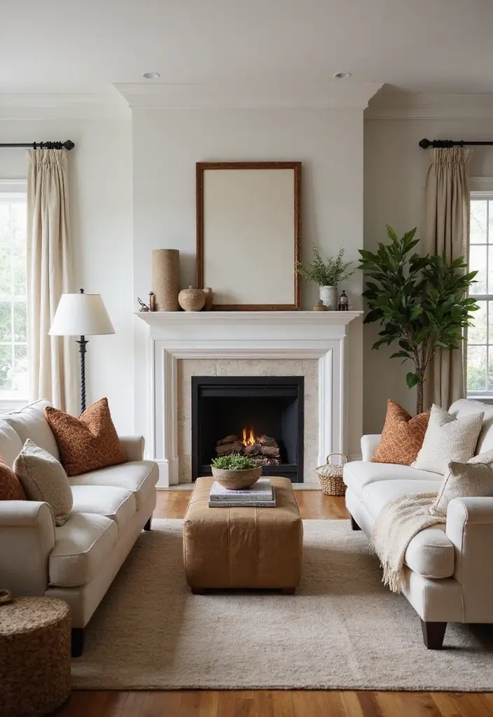28 Family Living Room Ideas That Feel Warm and Functional - 19. Creating a Cozy Hearth