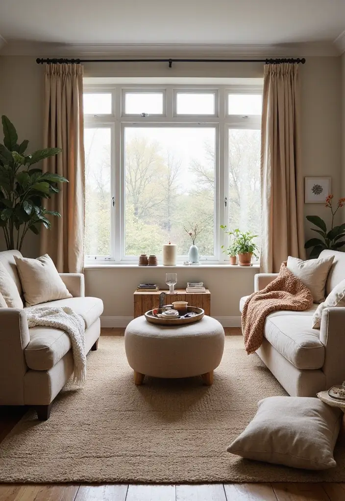 28 Family Living Room Ideas That Feel Warm and Functional - 22. Cozy Textiles Everywhere