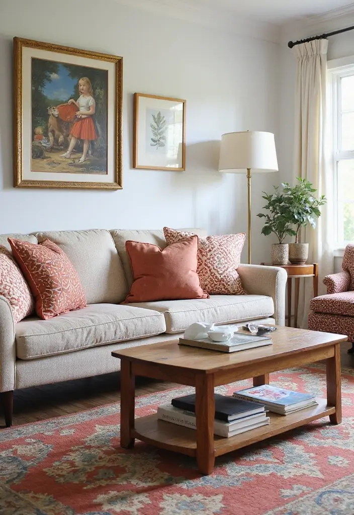 28 Family Living Room Ideas That Feel Warm and Functional - 23. Play with Patterns