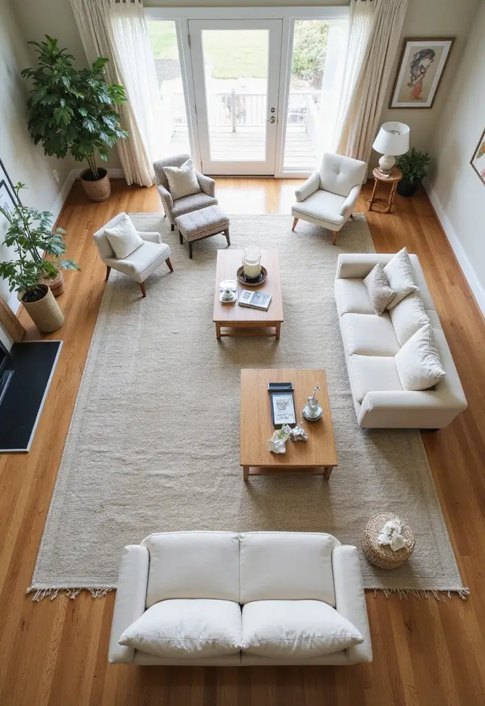 28 Family Living Room Ideas That Feel Warm and Functional - 7. Open Floor Plan Flexibility