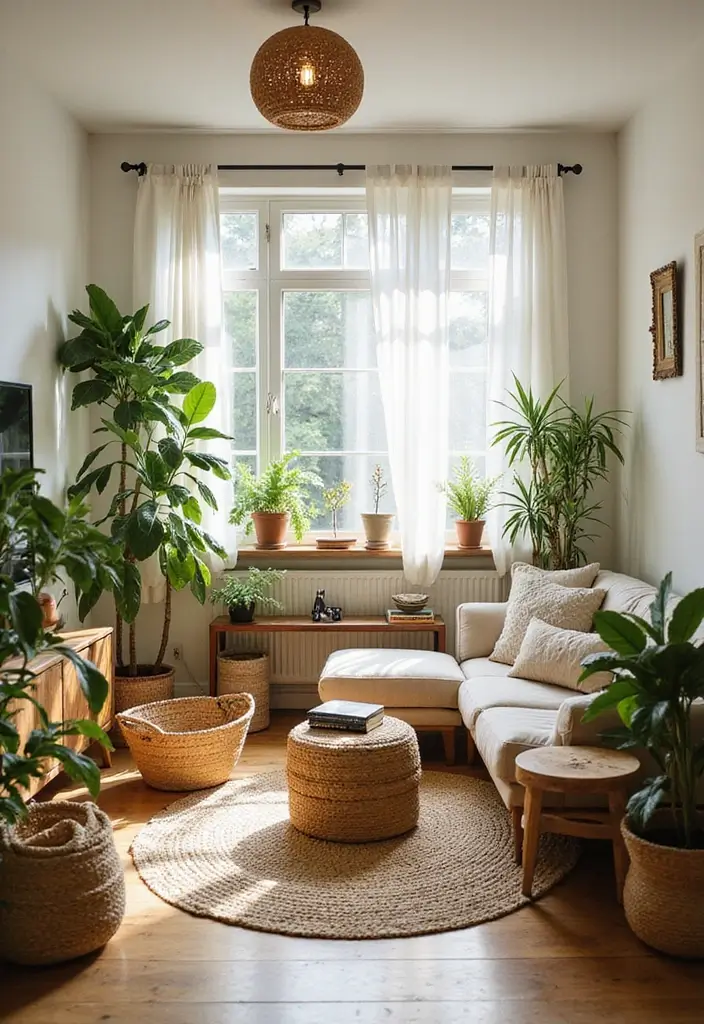 28 Family Living Room Ideas That Feel Warm and Functional - 8. Inviting Natural Elements