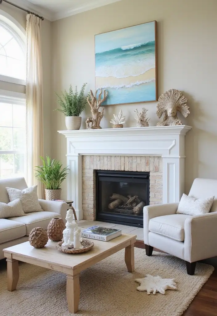 28 Florida Living Room Ideas That Feel Breezy and Coastal - 16. Beachy Accents