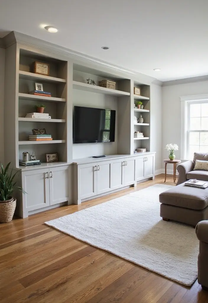 28 Florida Living Room Ideas That Feel Breezy and Coastal - 21. Custom Built-Ins