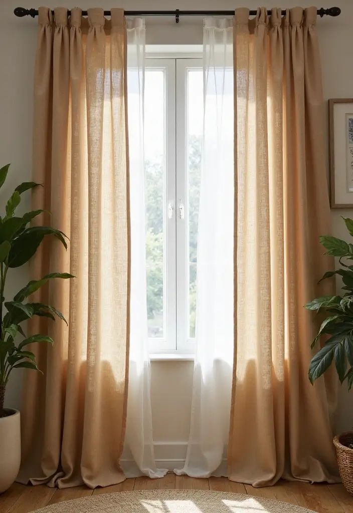 28 Living Room Essentials List for a Cozy and Functional Space - 11. Natural Fiber Curtains