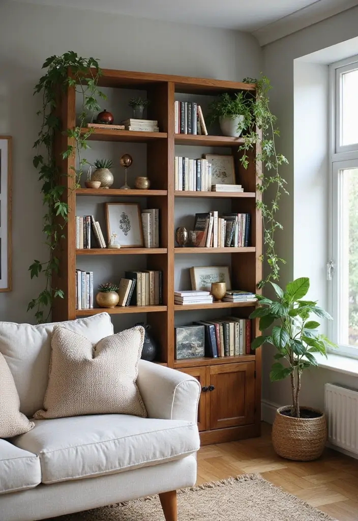 28 Living Room Essentials List for a Cozy and Functional Space - 15. Stylish Bookshelves