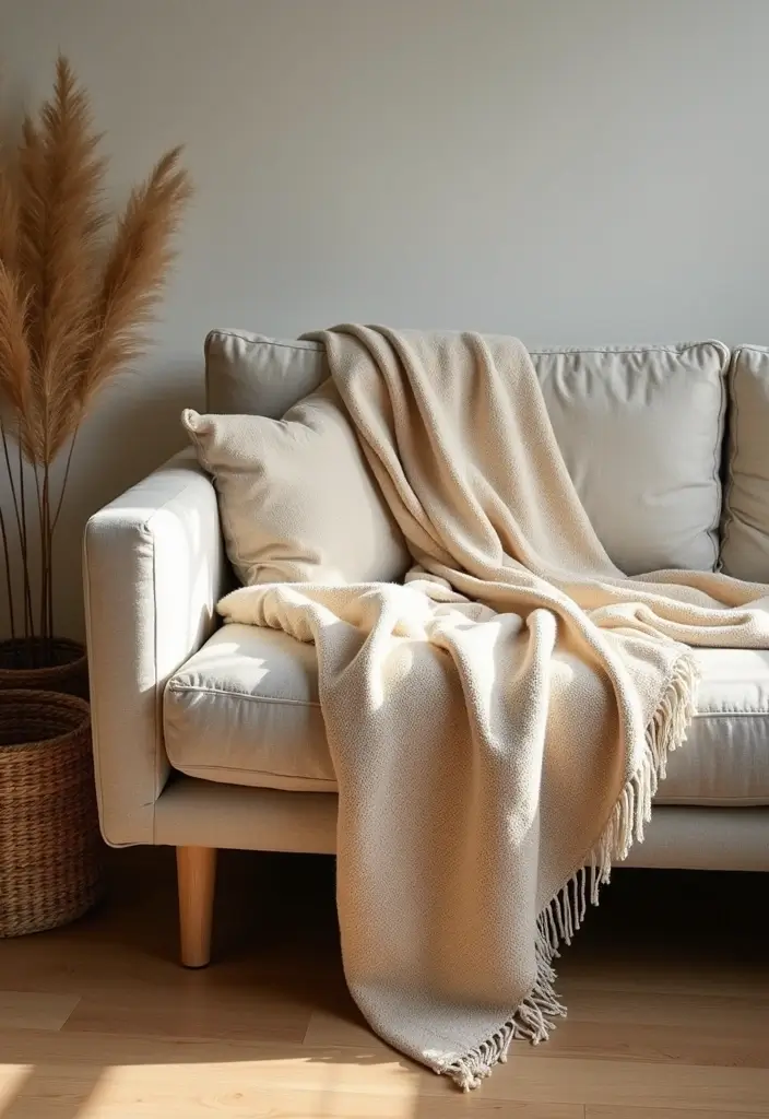 28 Living Room Essentials List for a Cozy and Functional Space - 6. Organic Cotton Throw Blankets