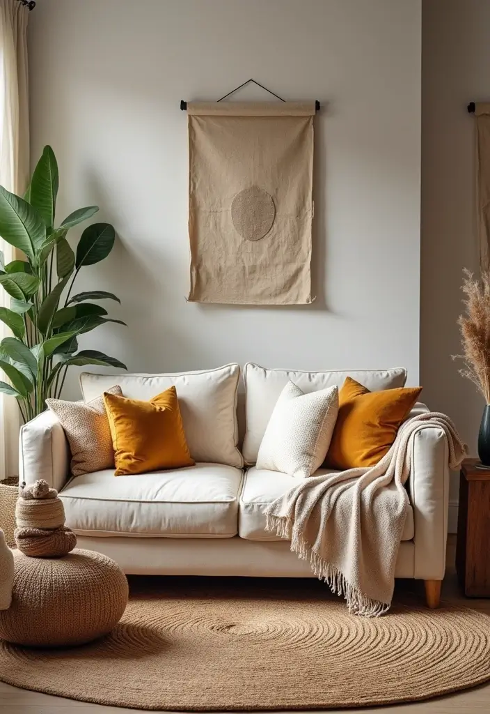 28 Living Room Plans with Dimensions Ideas That Help Maximize Layout - 10. Layered Textures (15' x 10')