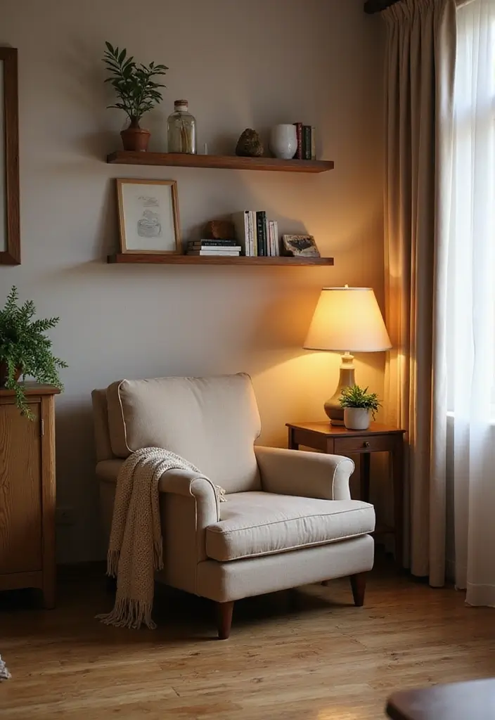 28 Living Room Plans with Dimensions Ideas That Help Maximize Layout - 11. Cozy Nook Design (12' x 12')