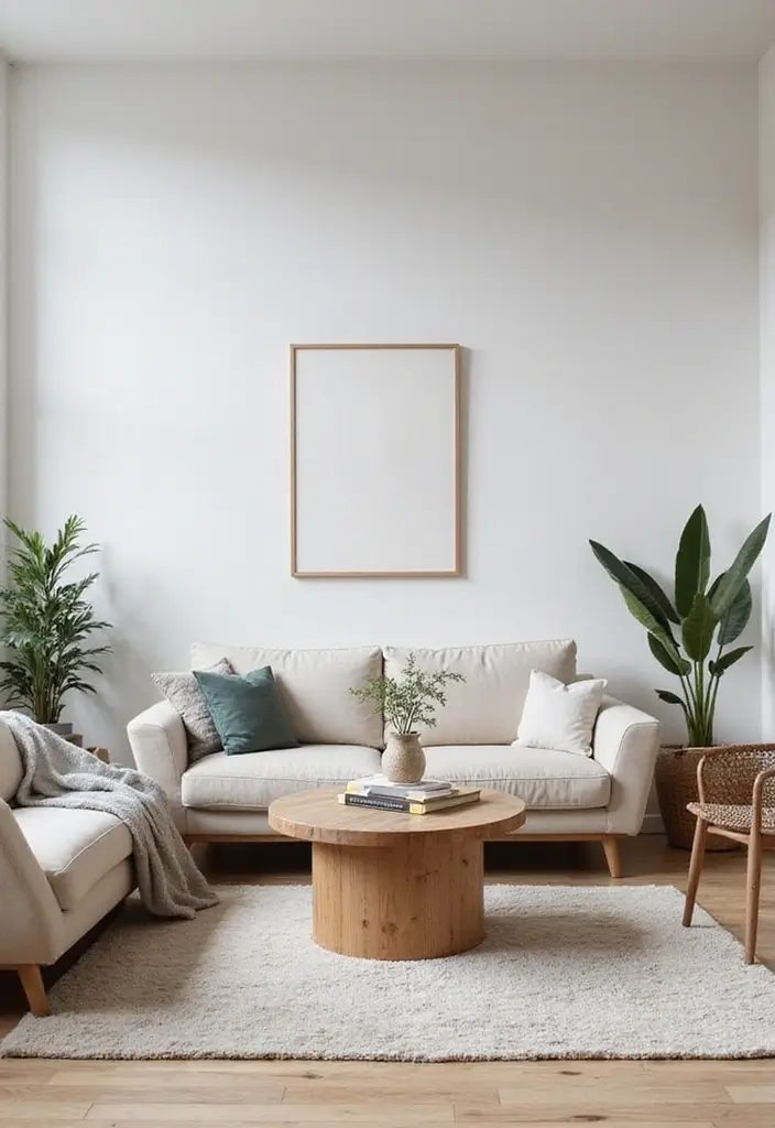 28 Living Room Plans with Dimensions Ideas That Help Maximize Layout - 23. Simple Scandinavian Design (15' x 10')