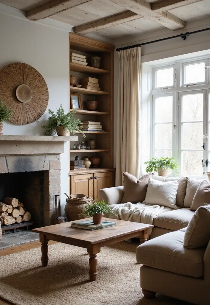 28 Living Room Plans with Dimensions Ideas That Help Maximize Layout - 25. Farmhouse Vibes (16' x 12')