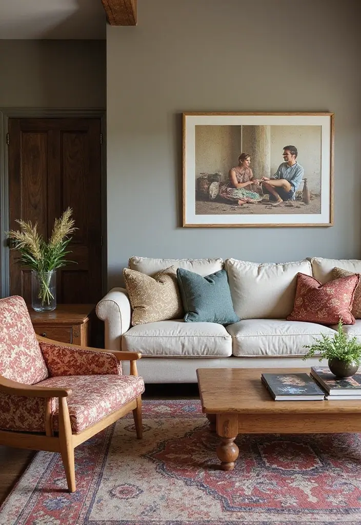 28 Living Room Plans with Dimensions Ideas That Help Maximize Layout - 27. Artisan Touches (15' x 11')